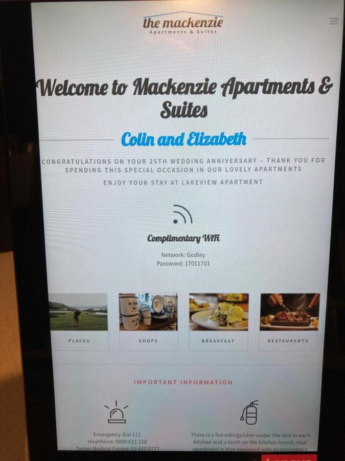 The Mackenzie Suites Lake Tekapo Bagian luar foto